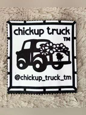 Chickup Truck™ Eyeglass/Cell Phone Screen Cleaning Cloth-Black & White-NWT 🖤🛻🐥🖤